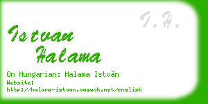 istvan halama business card